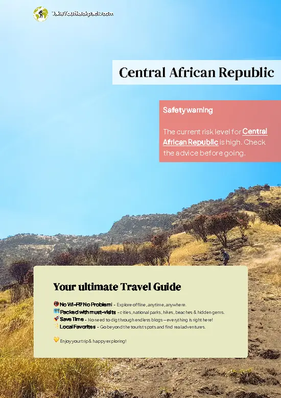 example page 0 from our offline Travel Guide for Central African Republic